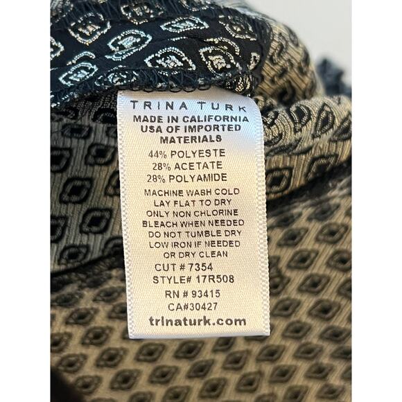 NWT Trina Turk Gemometric Bermuda Shorts Women 8 Chic Career Vacation Black - Picture 15 of 15